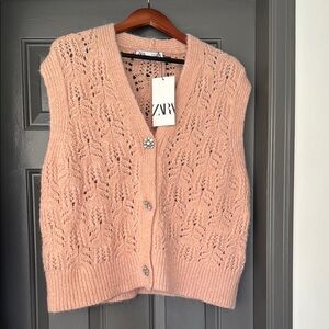 Zara Pink Knit Cardigan